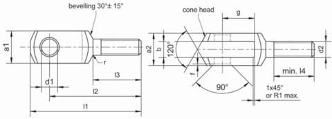 Clevis with Male Thread GM